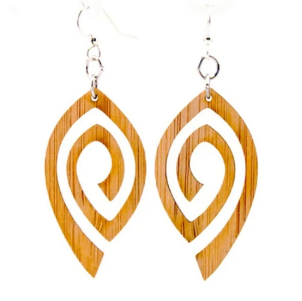 Spiral Eye Bamboo Earrings